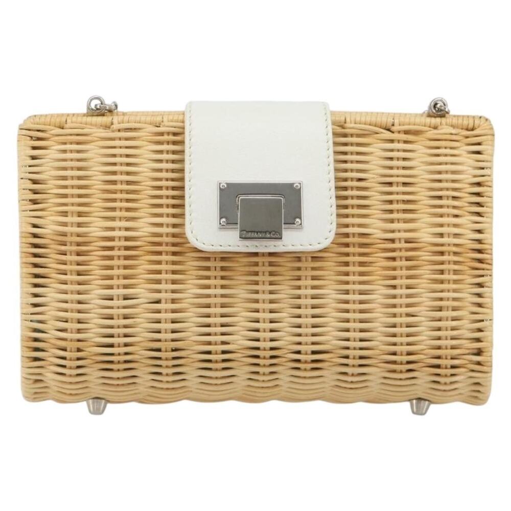 Tiffany Rattan & Co.&co. Chain Shoulder Bag Beige